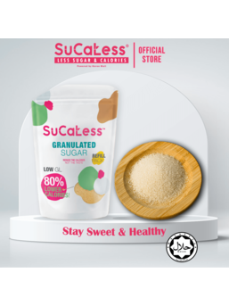 Low Calories SuCaLess 5X Granulated Sugar 380g Refill Pack [HALAL/Low Calories/Keto Diet/Local]